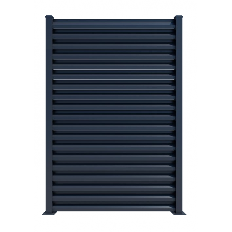 Steel Louvered Fence Panel (Installation on concrete )