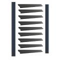 Steel Louvered Fence Slats (20 pieces 1 Pack)