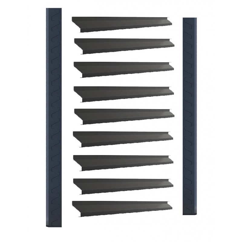 Steel Louvered Fence Slats (20 pieces 1 Pack)