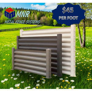 Steel Louvered Fence  (installation to Soil)