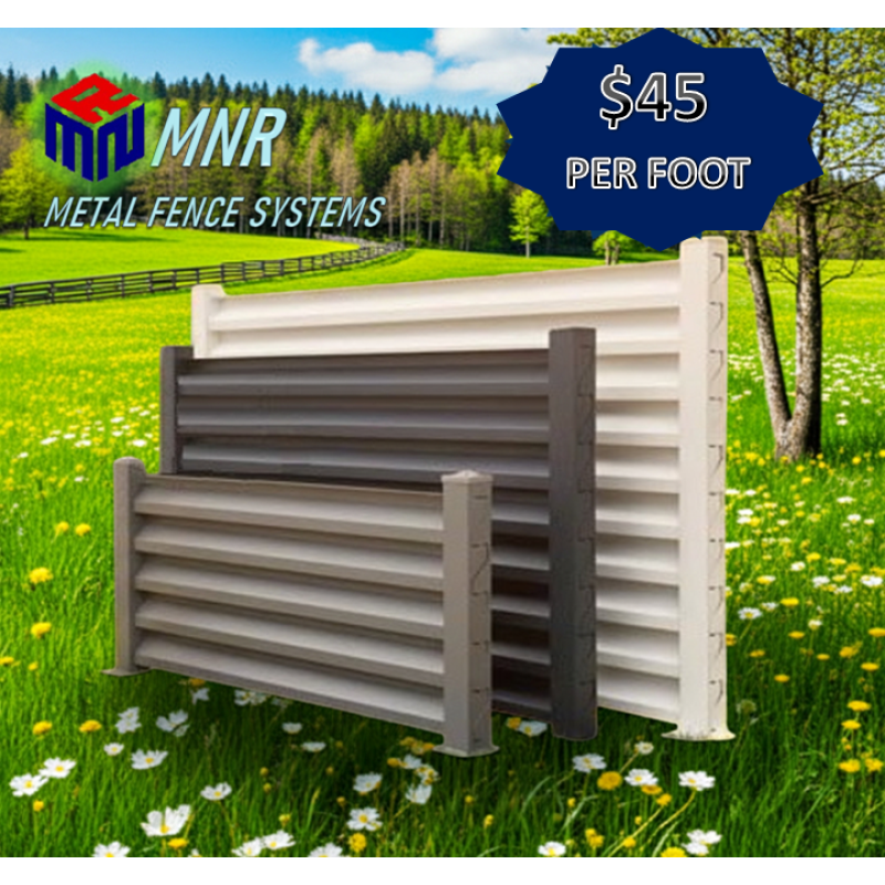 Steel Louvered Fence  (installation to Soil) 