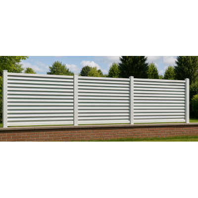 Louvered Fence (Installation on concrete )