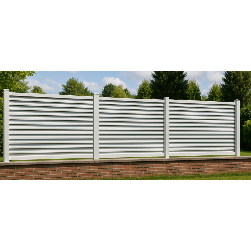 Louvered Fence (Installation on concrete )