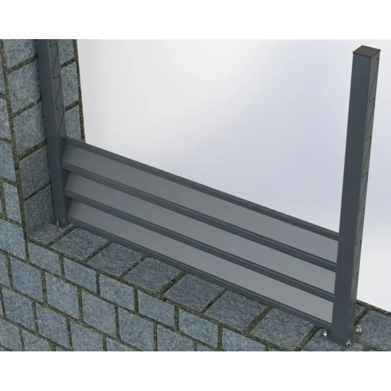 Aluminum Louvered Fence (Installation on concrete ) 