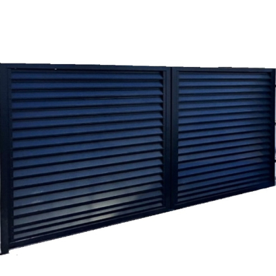 Steel Louvered Double Swing Gate