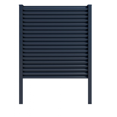 Steel Louvered Fence Panel (installation to Soil)