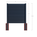 Steel Louvered Fence Panel (installation to Soil)