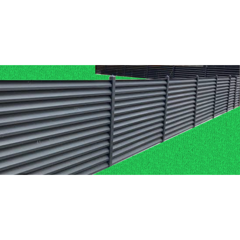 Steel Louvered Fence Panel (installation to Soil)