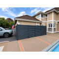 Steel Louvered Fence — Posts Bolted to Concrete