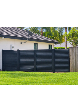 Louvered Steel Fence