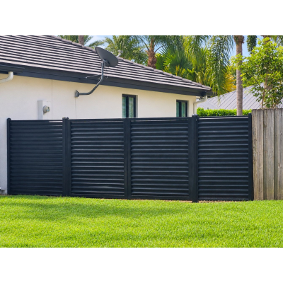 Louvered Steel Fence